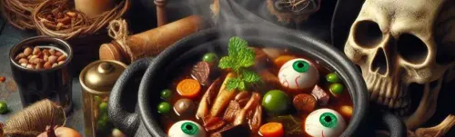 Witch's Brew Stew with Goblin Eyeballs
